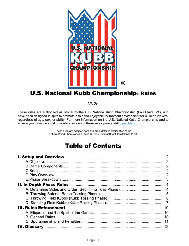 Thumbnail of the first page of the rule book.